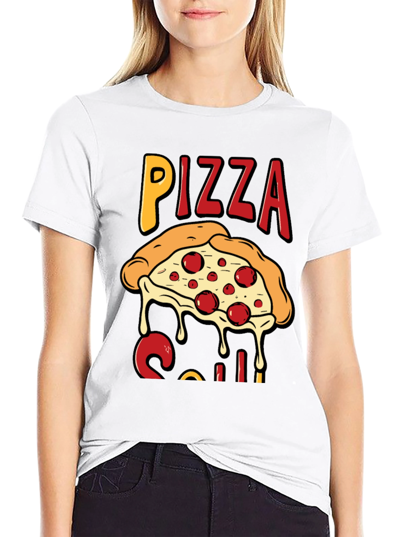 Pizza Slice Graphic T-Shirt - Casual Wear
