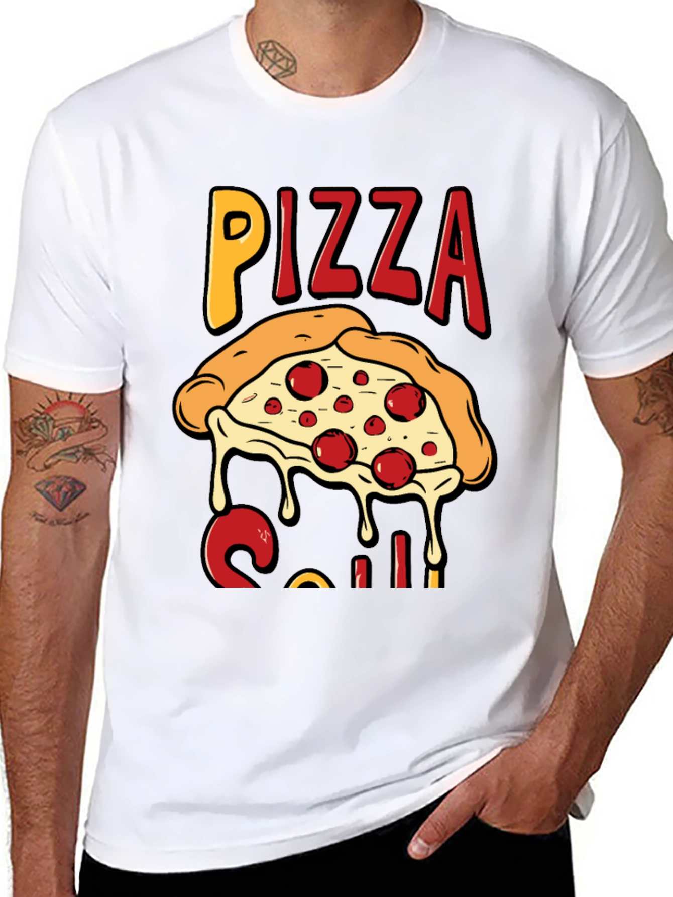 Pizza Slice Graphic T-Shirt - Casual Wear