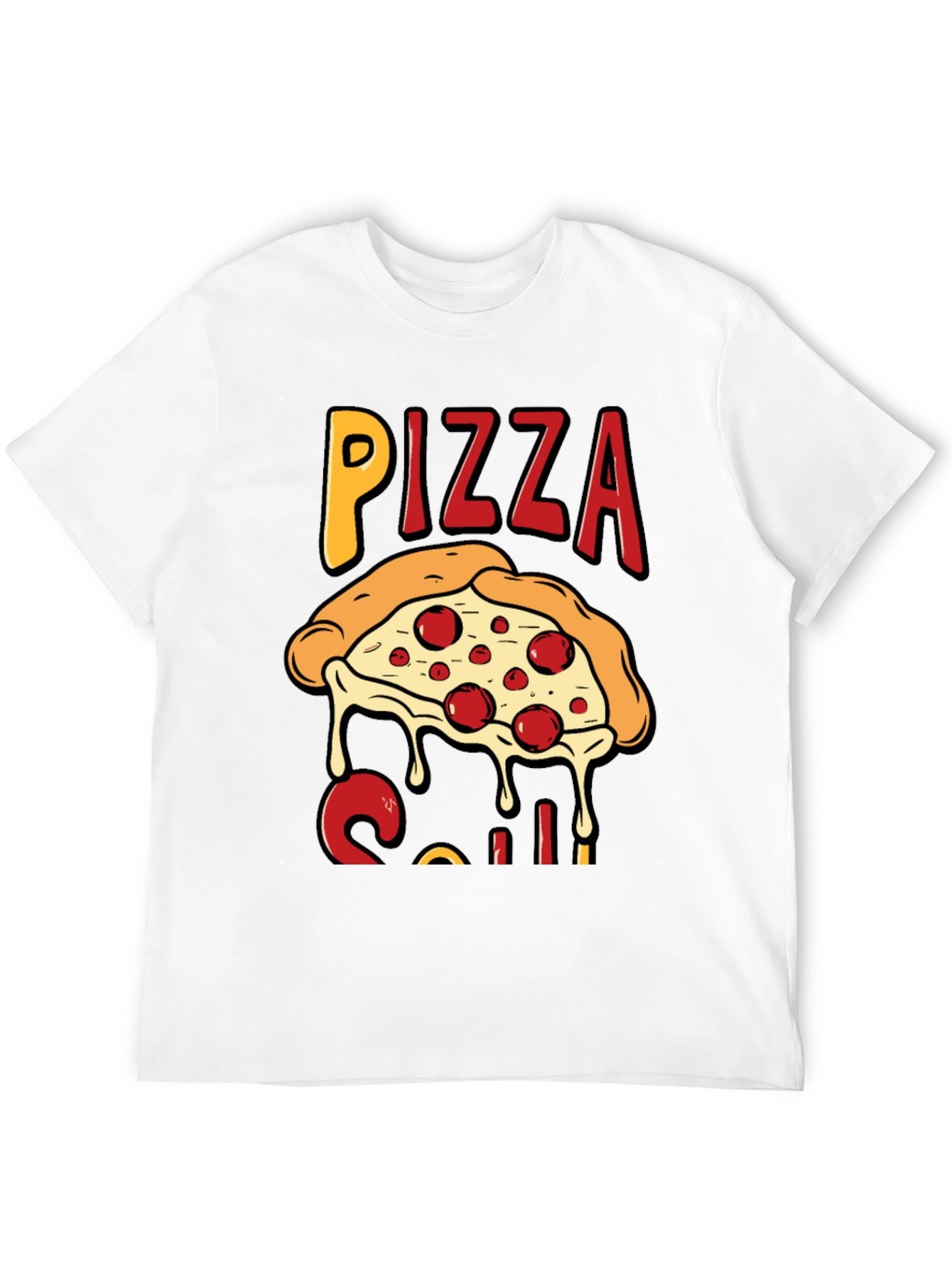 Pizza Slice Graphic T-Shirt - Casual Wear