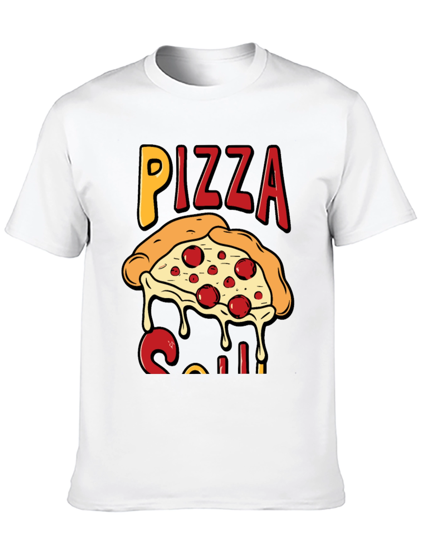 Pizza Slice Graphic T-Shirt - Casual Wear