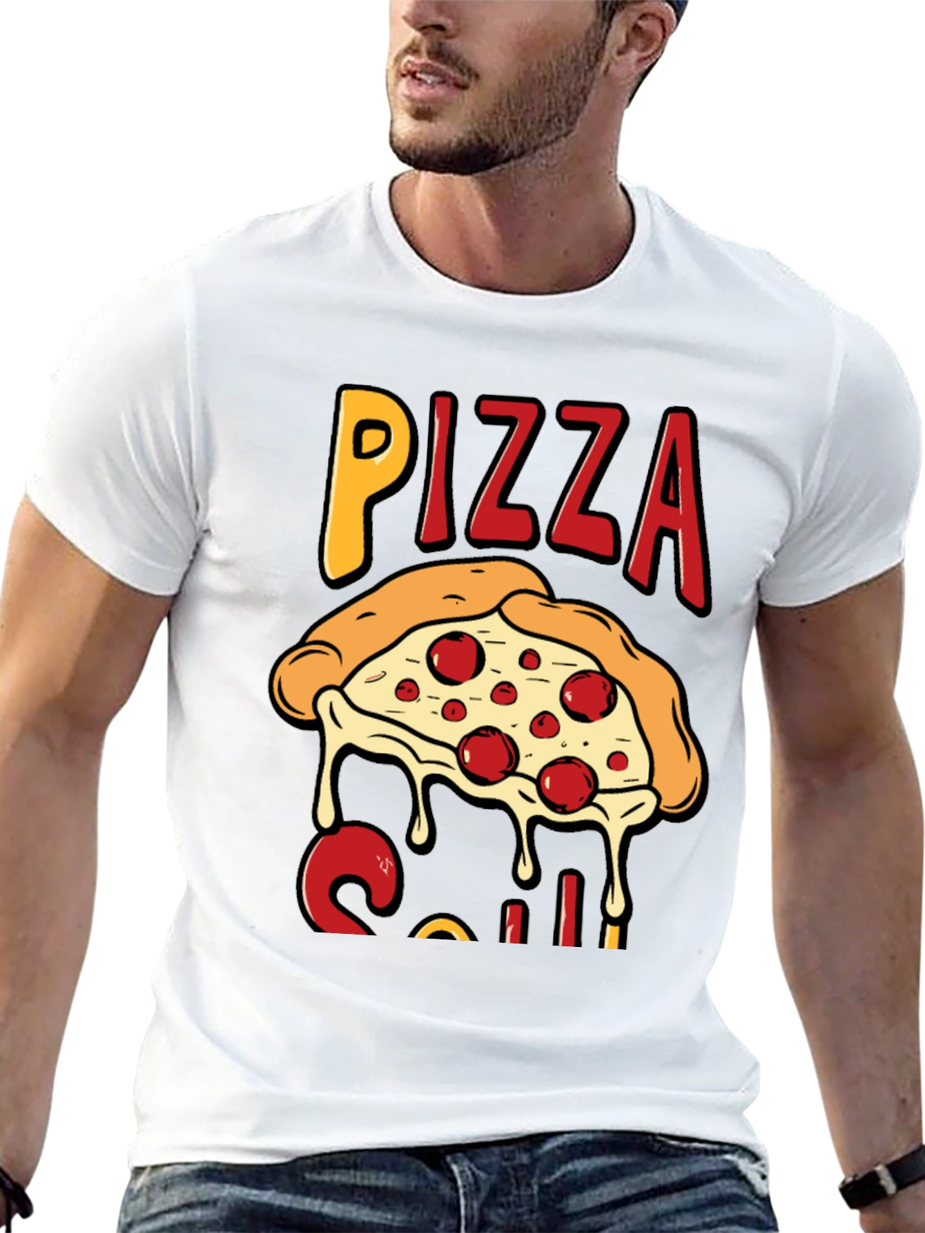 Pizza Slice Graphic T-Shirt - Casual Wear