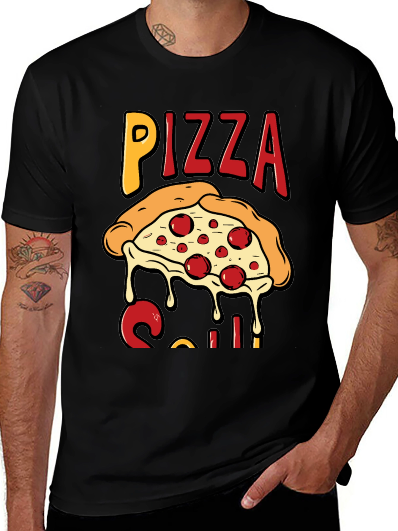 Pizza Slice Graphic T-Shirt - Casual Wear