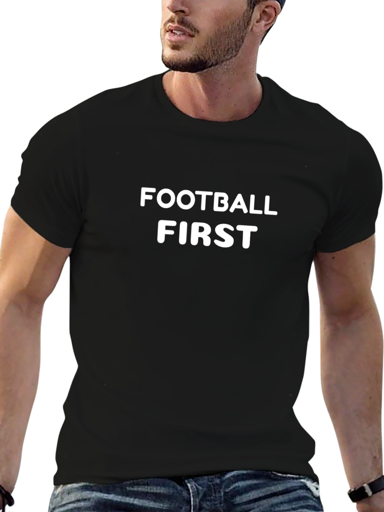 Football First Graphic Tee - Black