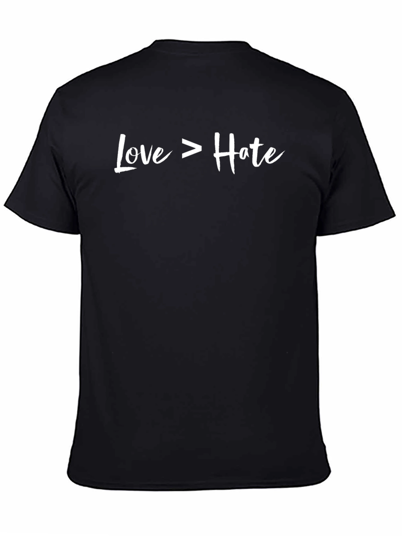 Love Over Hate Graphic Tee - Black Casual T-Shirt