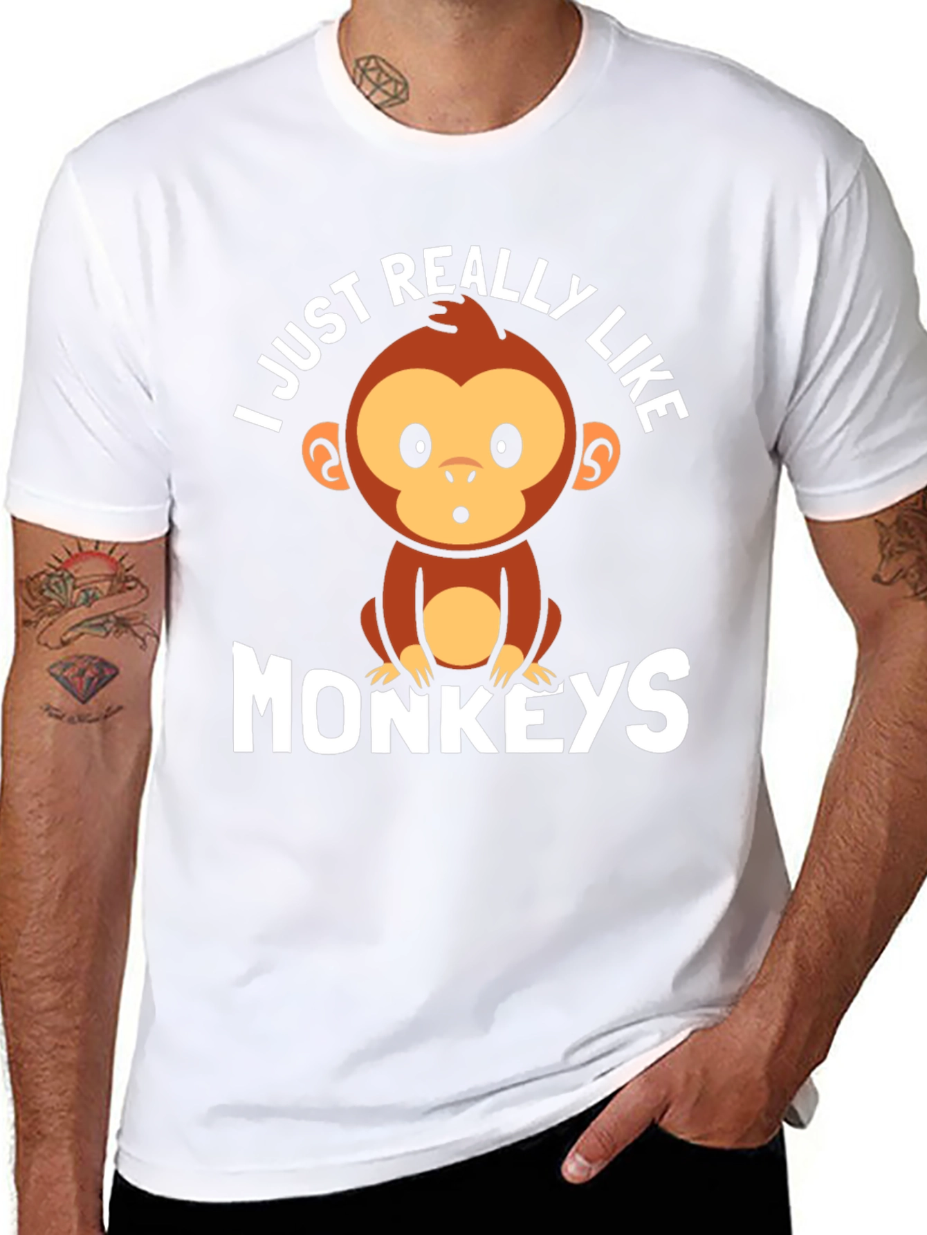 I Just Really Like Monkeys Graphic Tee
