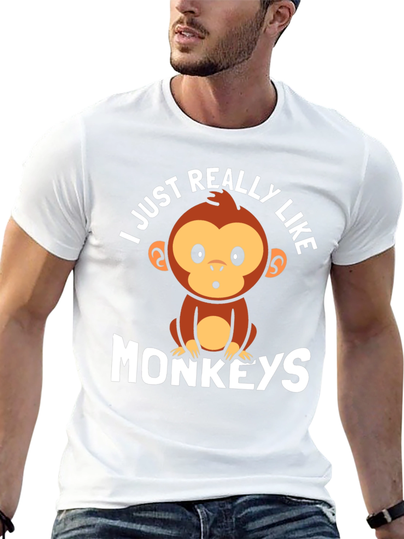 I Just Really Like Monkeys Graphic Tee