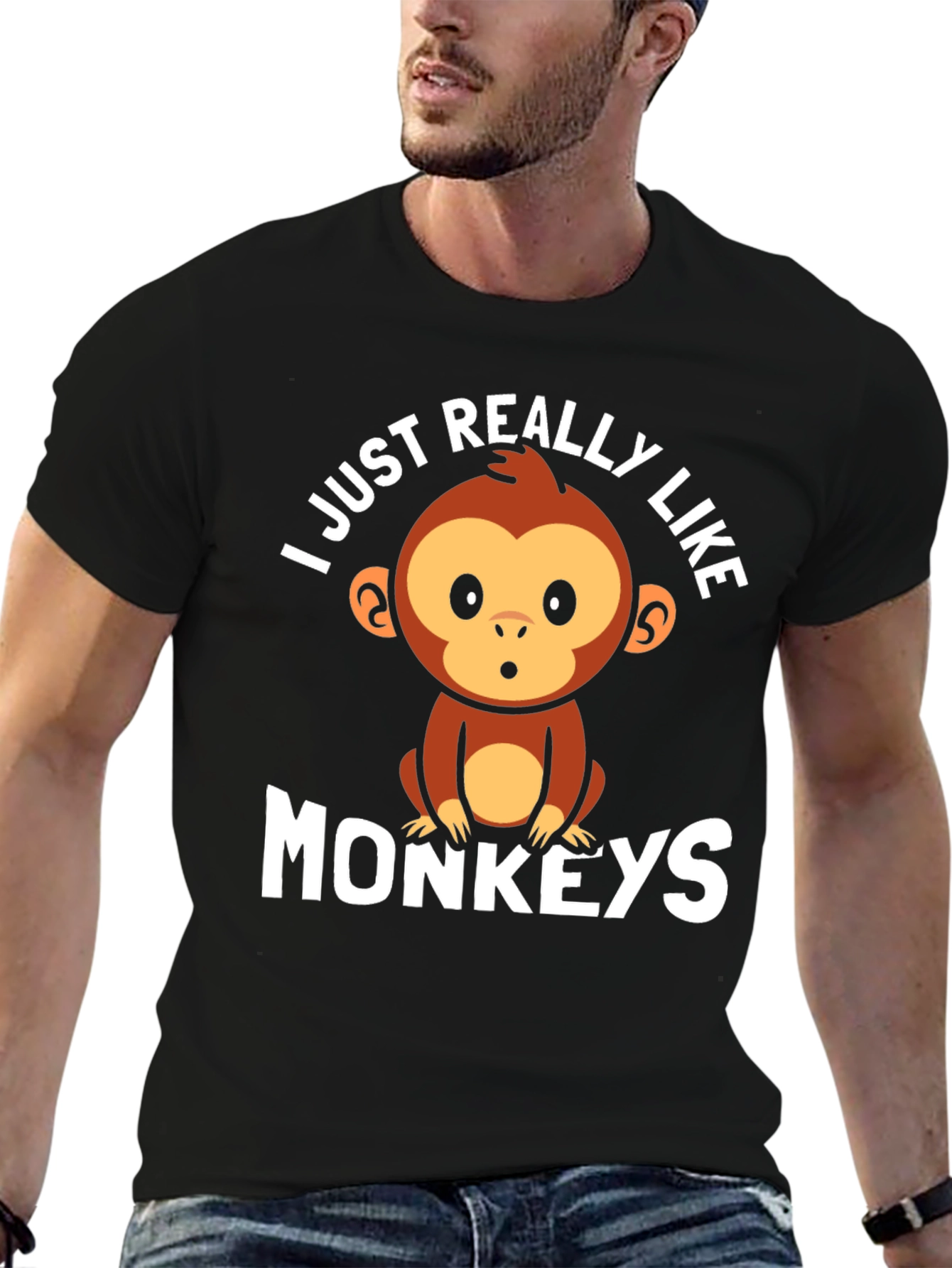 I Just Really Like Monkeys Graphic Tee