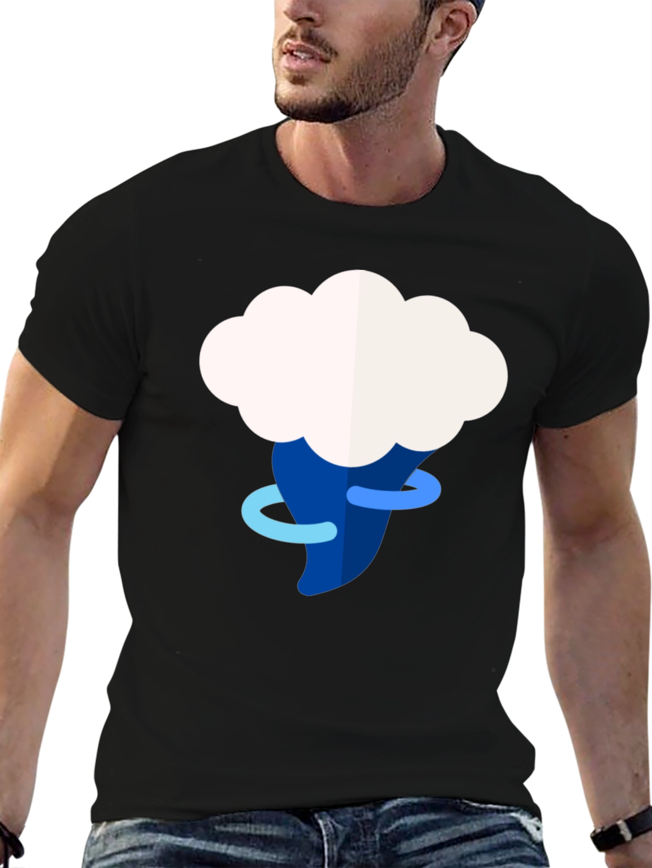 Weather Cloud Tornado Graphic Tee - Mens