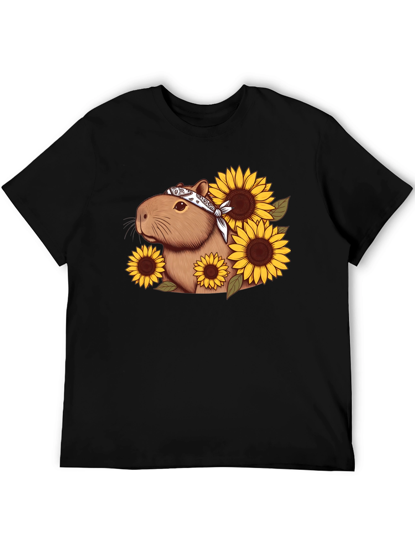 Capybara Sunflower Graphic Tee