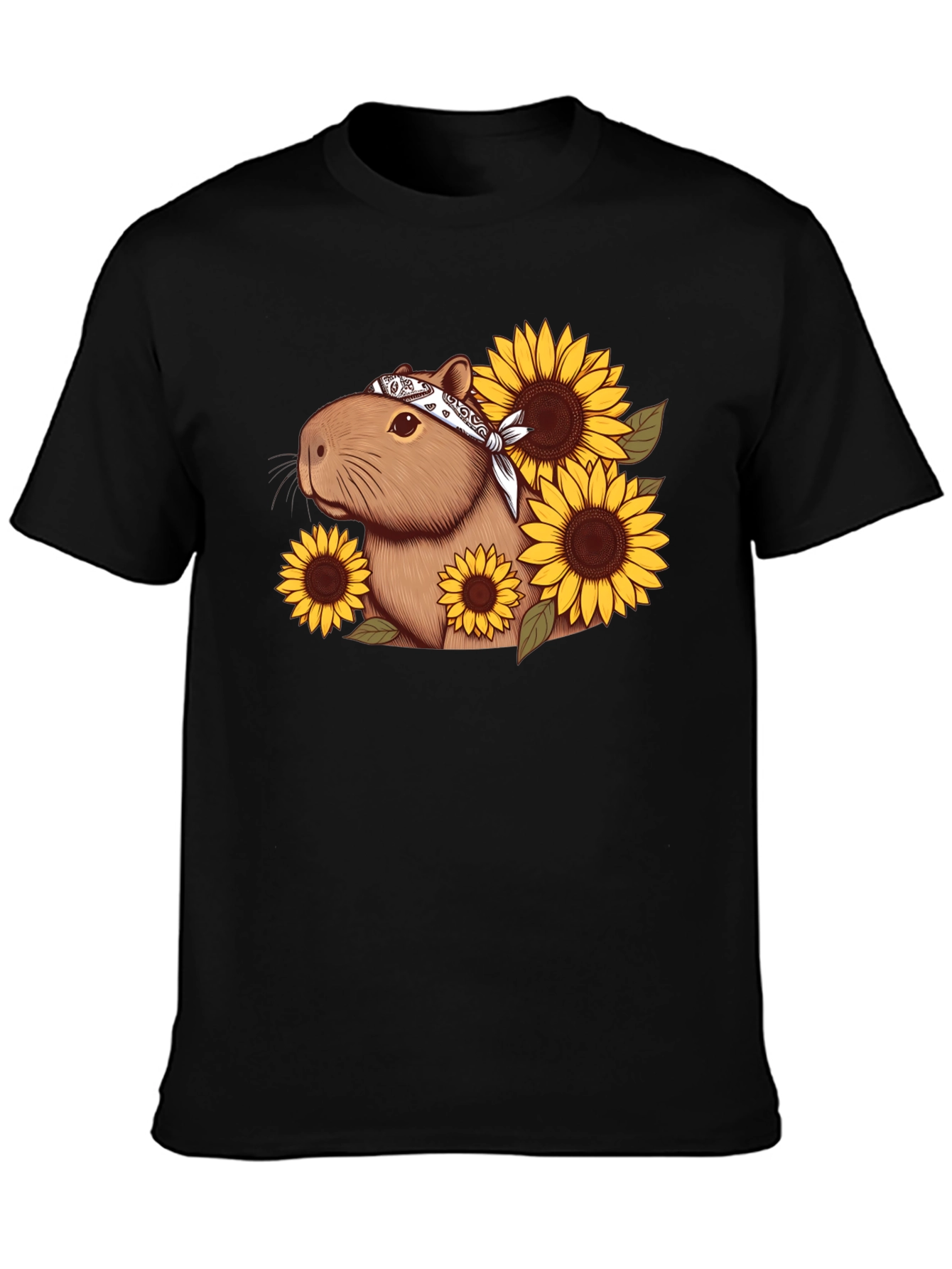 Capybara Sunflower Graphic Tee