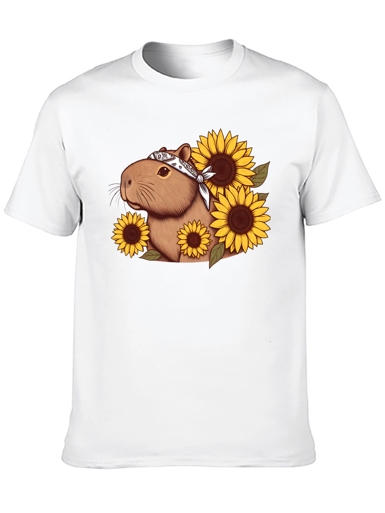 Capybara Sunflower Graphic Tee