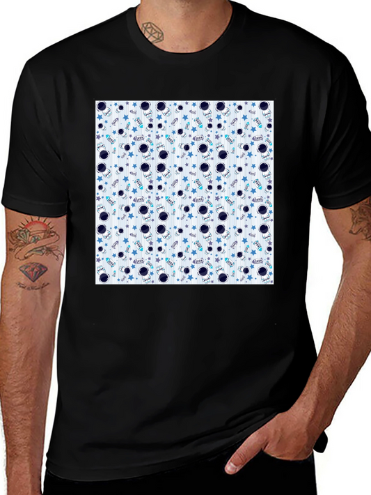 Astronauts & Stars Graphic Black T-Shirt
