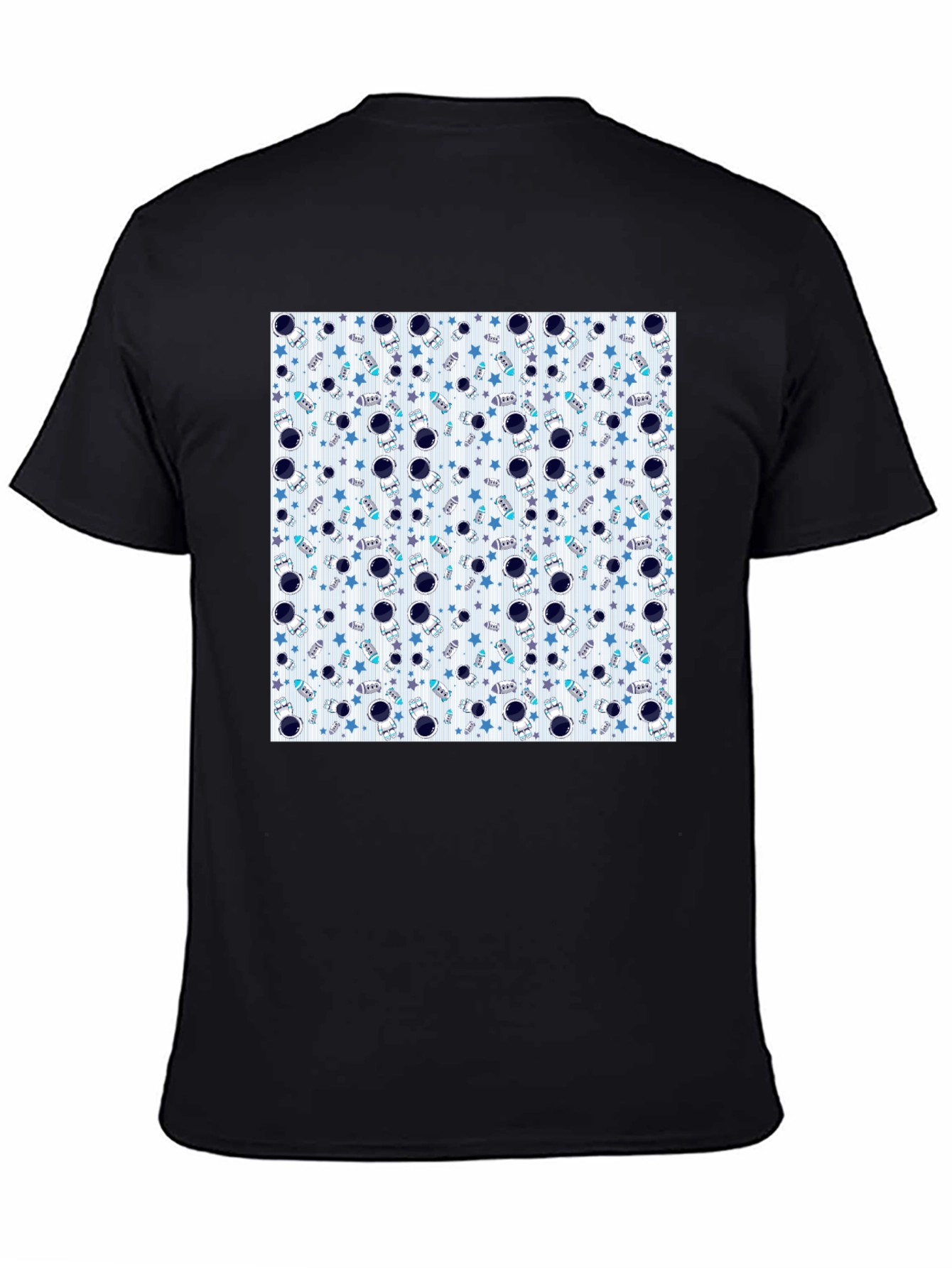Astronauts & Stars Graphic Black T-Shirt