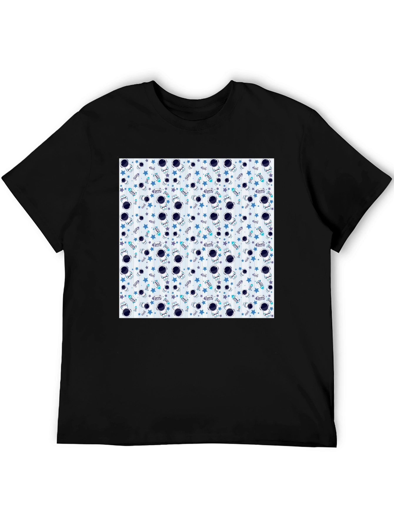 Astronauts & Stars Graphic Black T-Shirt