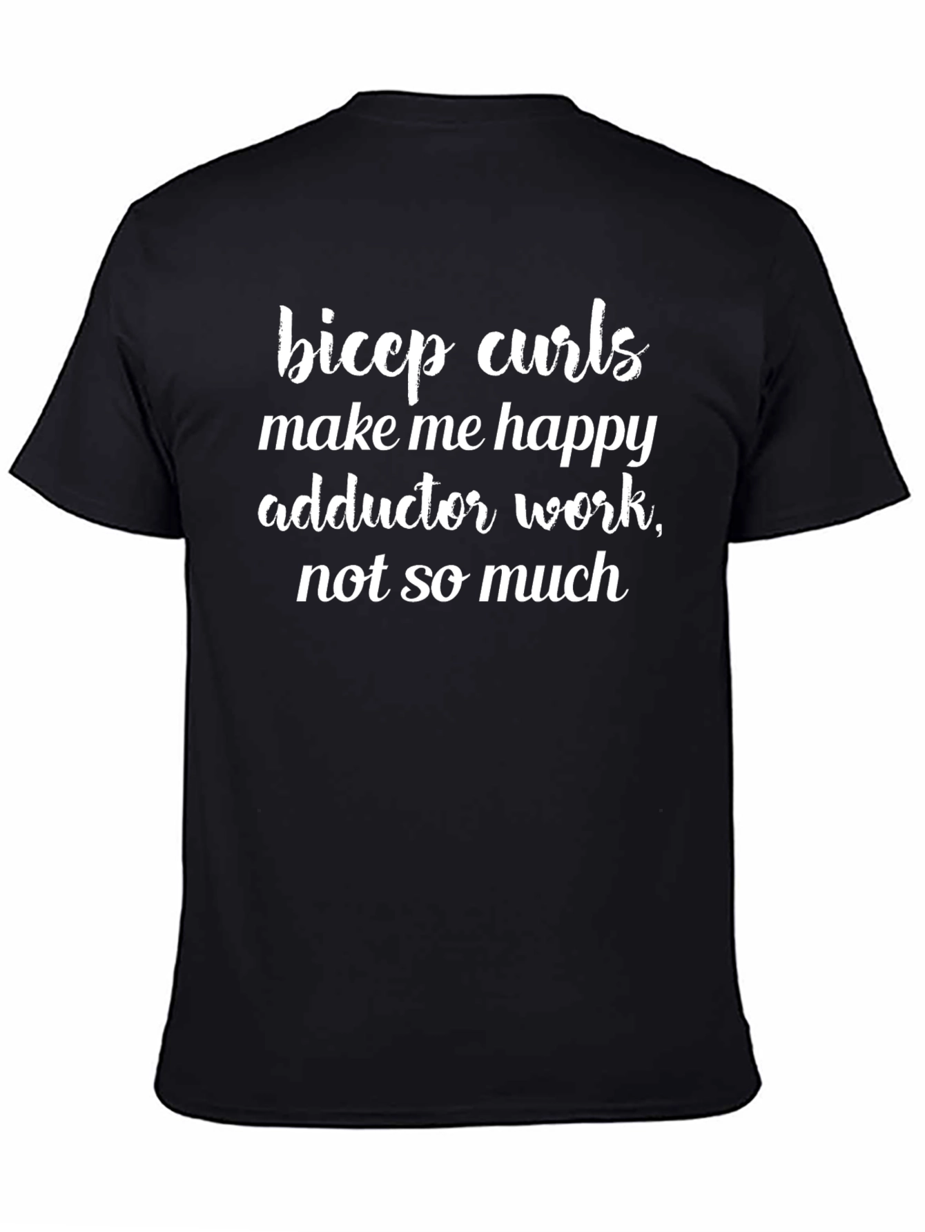 Bicep Curls Happy Black Graphic T-Shirt