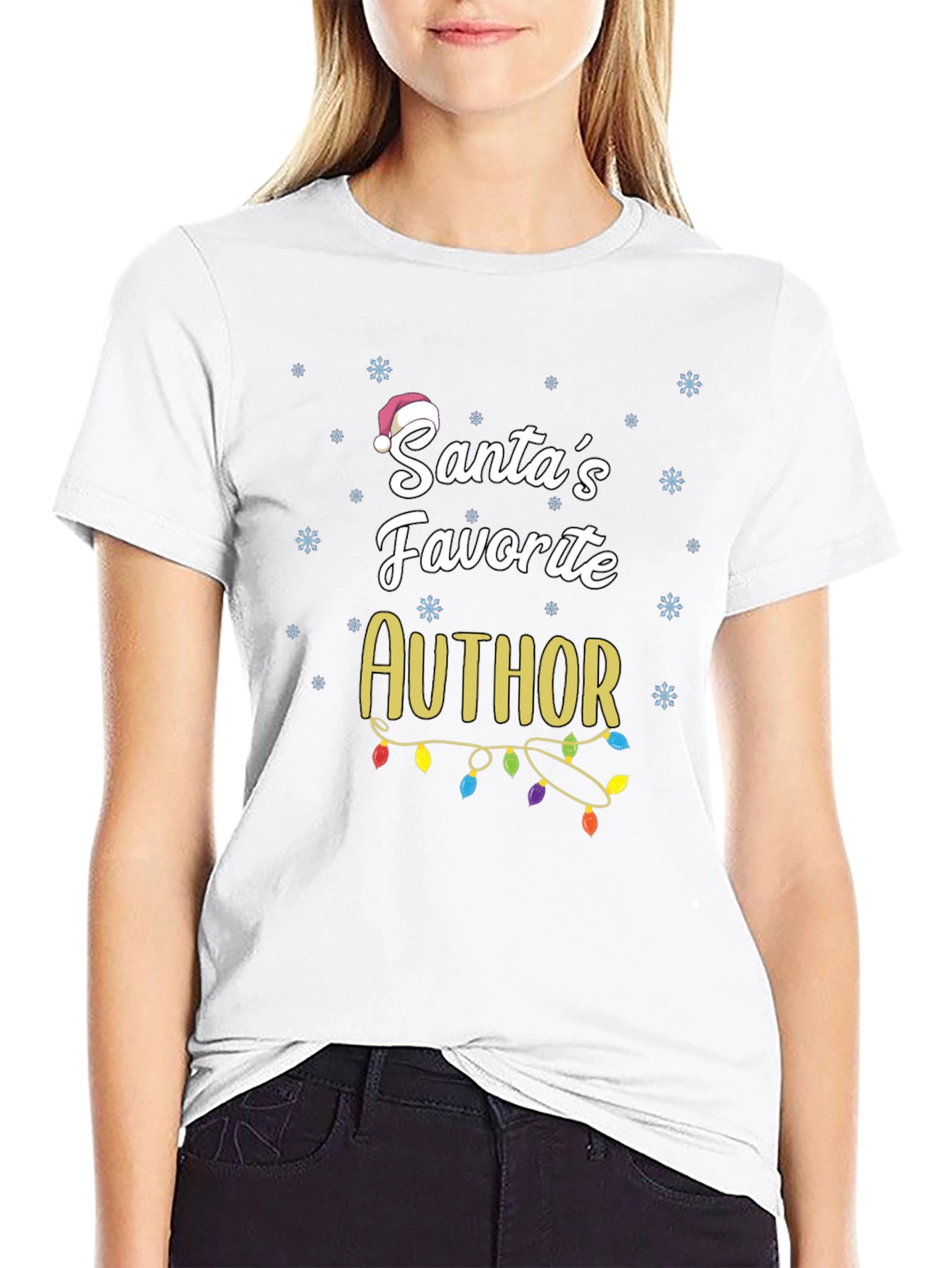 Santas Favorite Author Christmas T-Shirt