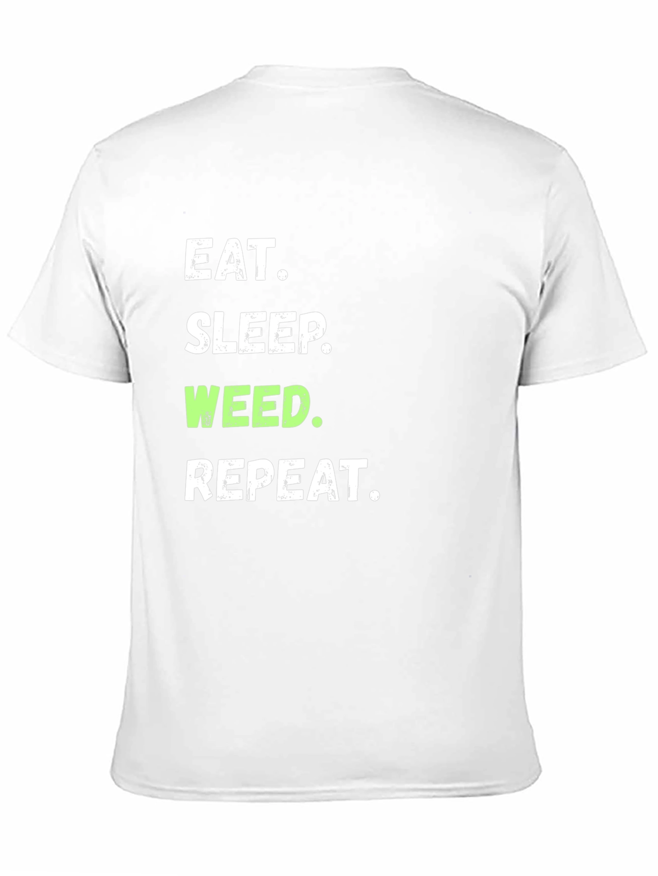 Eat Sleep Weed Repeat Graphic Tee - Black
