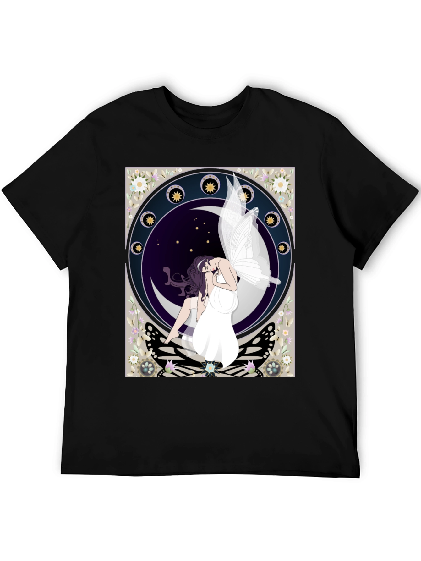 Moon Fairy Graphic Tee - Mystical Style