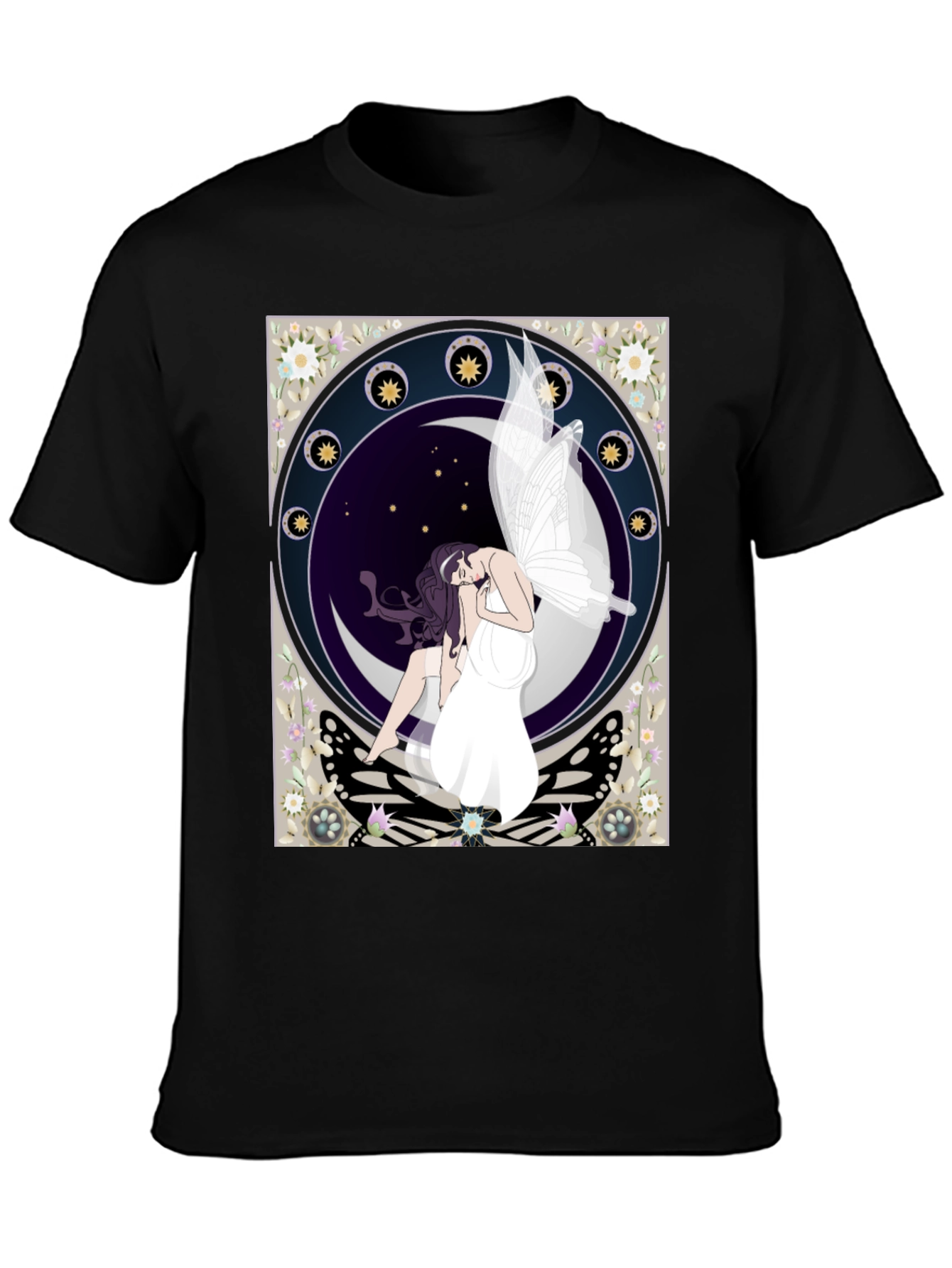 Moon Fairy Graphic Tee - Mystical Style