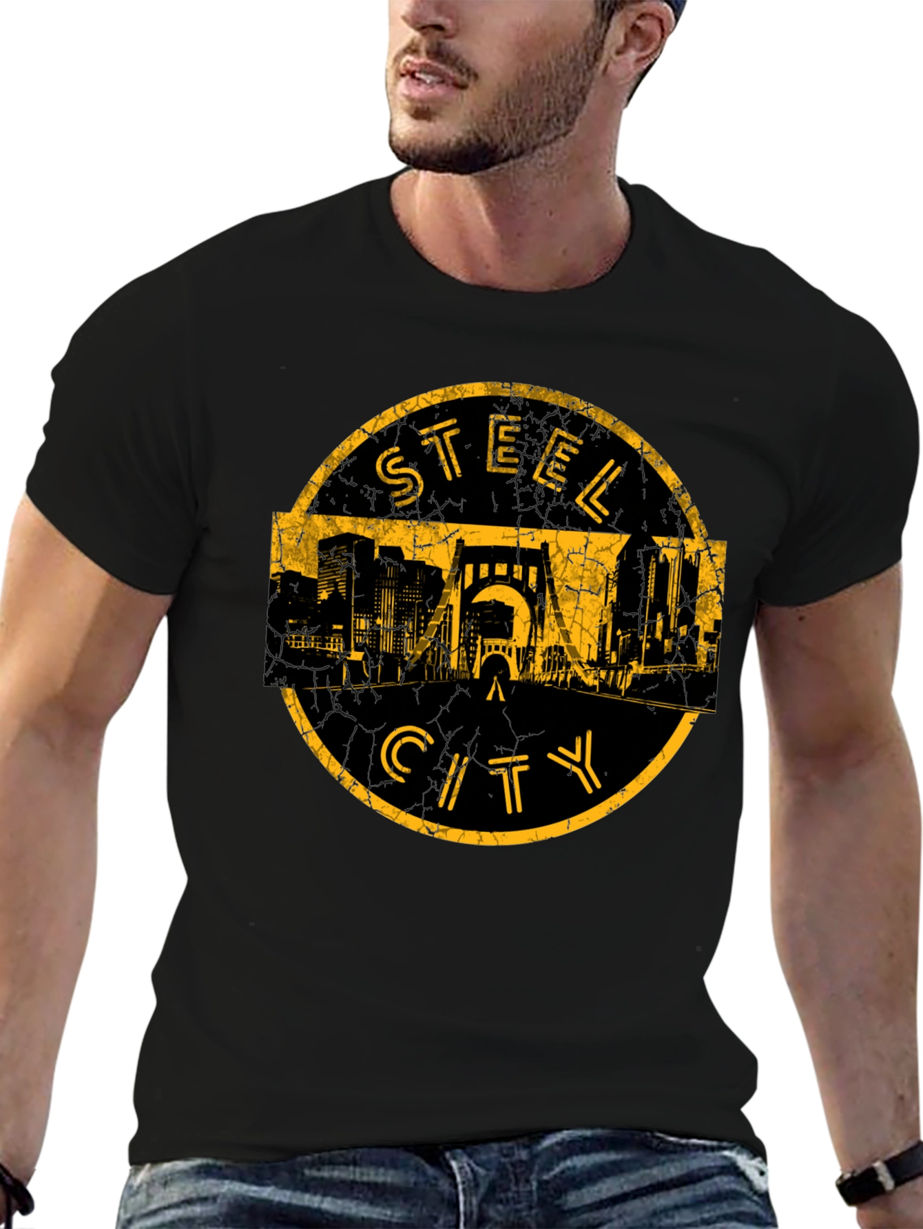 Steel City T-Shirt - Mens Black Graphic Tee