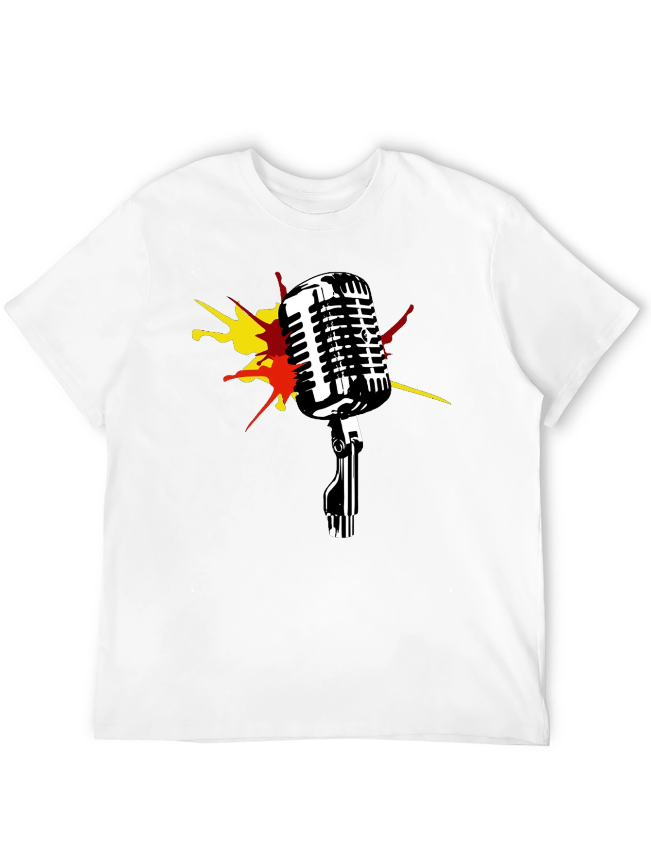 Retro Microphone Graphic T-Shirt - Classic Style