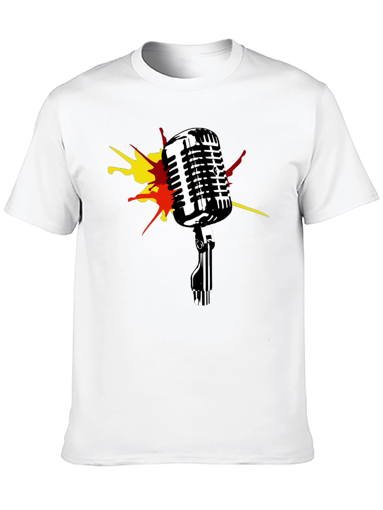 Retro Microphone Graphic T-Shirt - Classic Style
