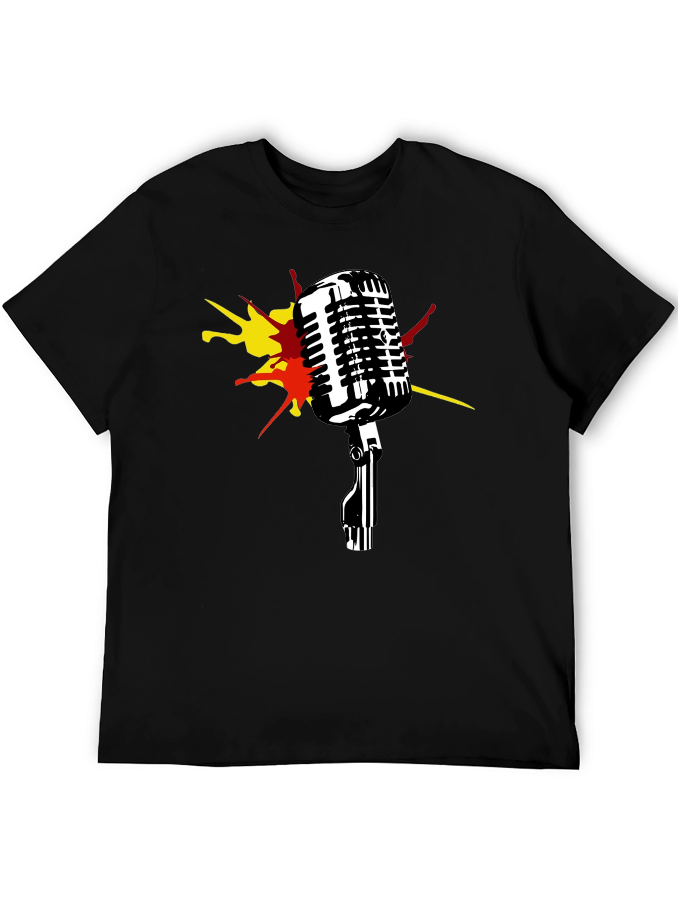 Retro Microphone Graphic T-Shirt - Classic Style