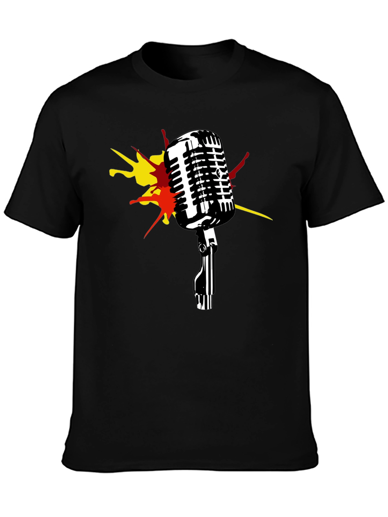 Retro Microphone Graphic T-Shirt - Classic Style