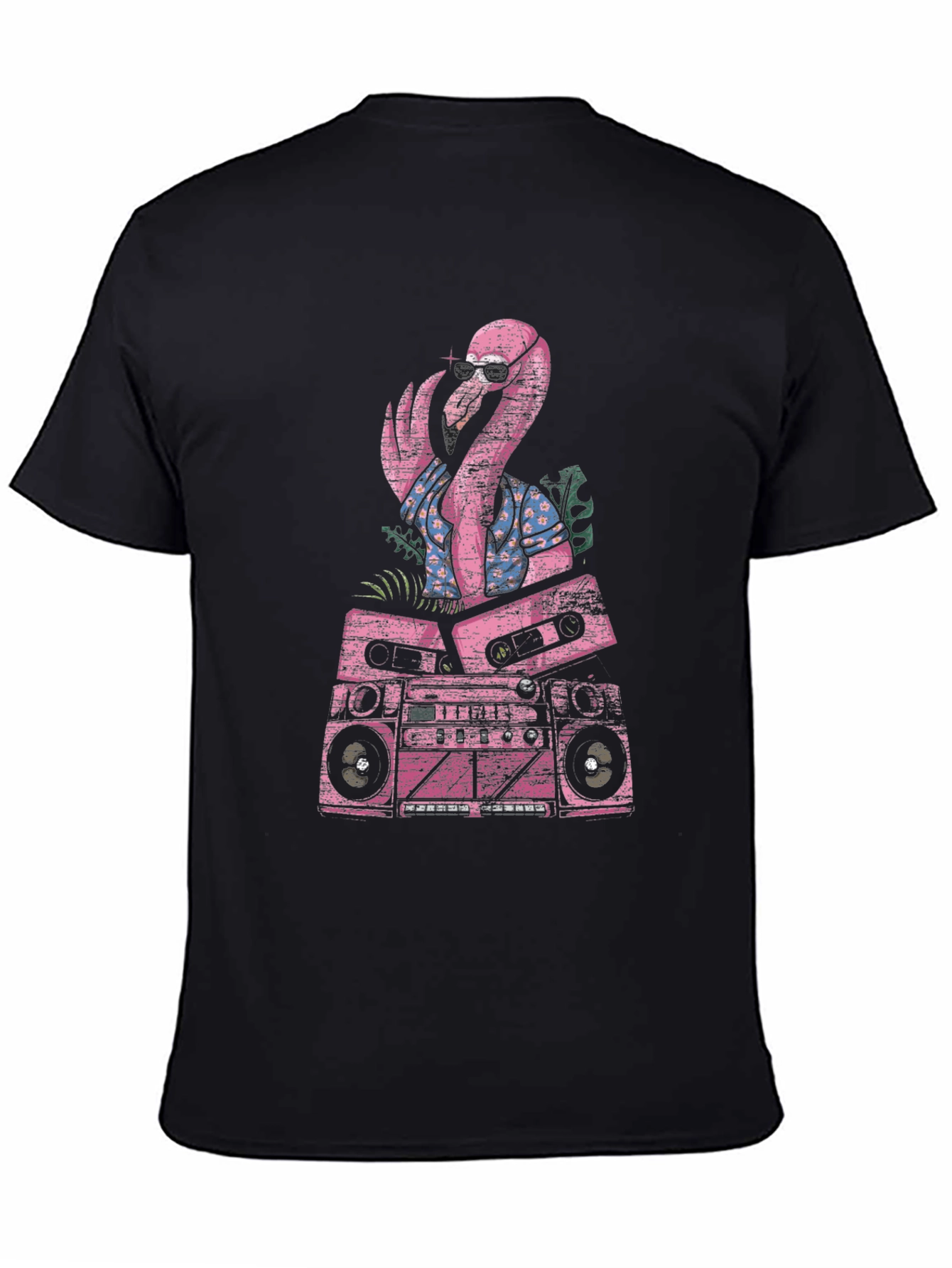 Retro Flamingo Boombox Graphic Tee