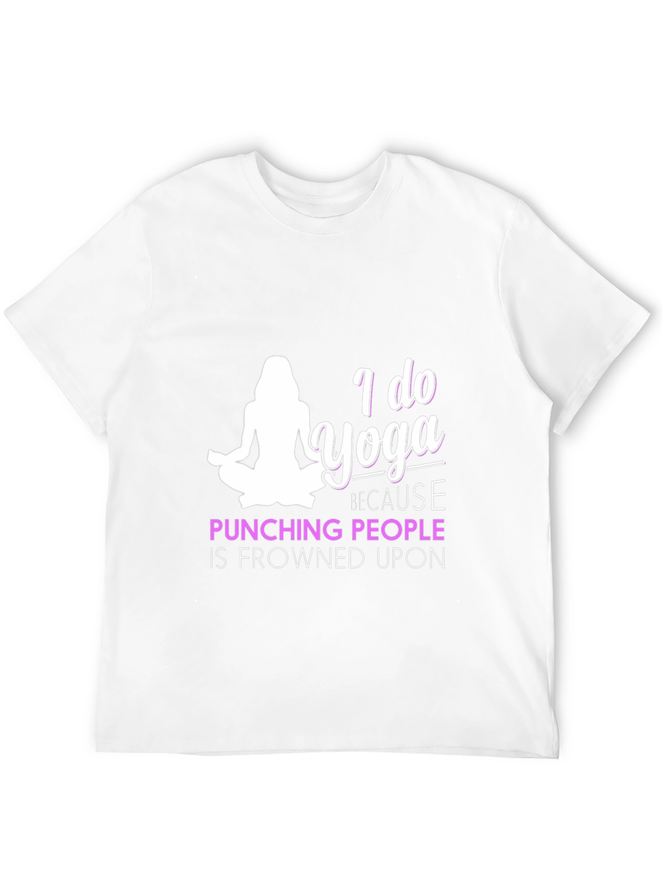 Yoga Motivation Tee - Punching People Frowned Upon