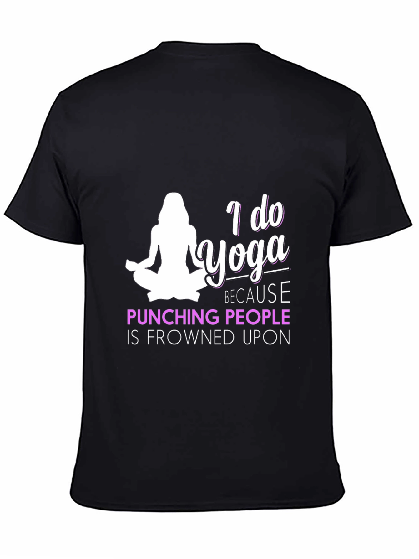 Yoga Motivation Tee - Punching People Frowned Upon