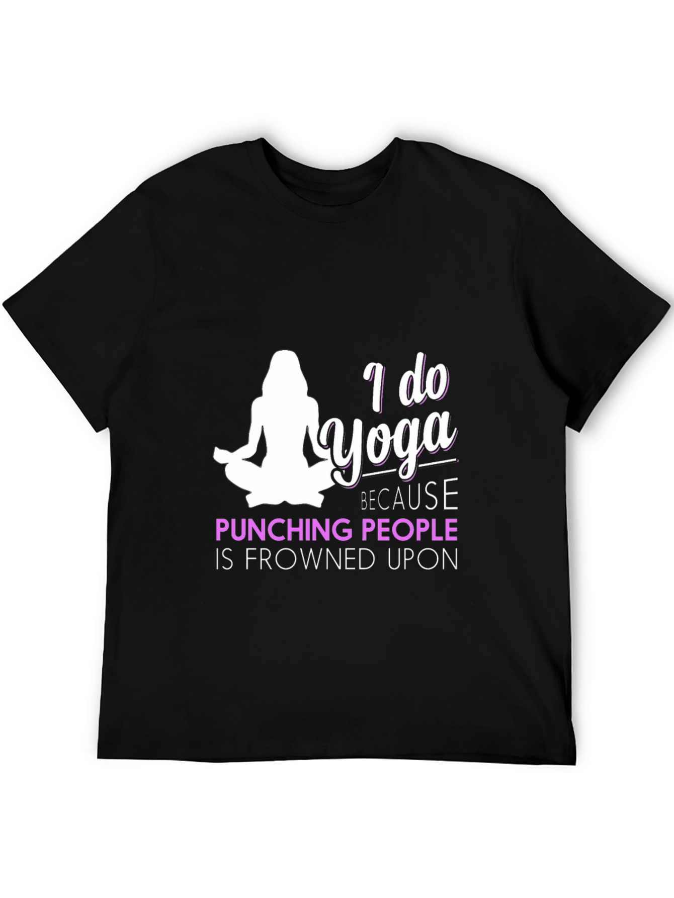Yoga Motivation Tee - Punching People Frowned Upon