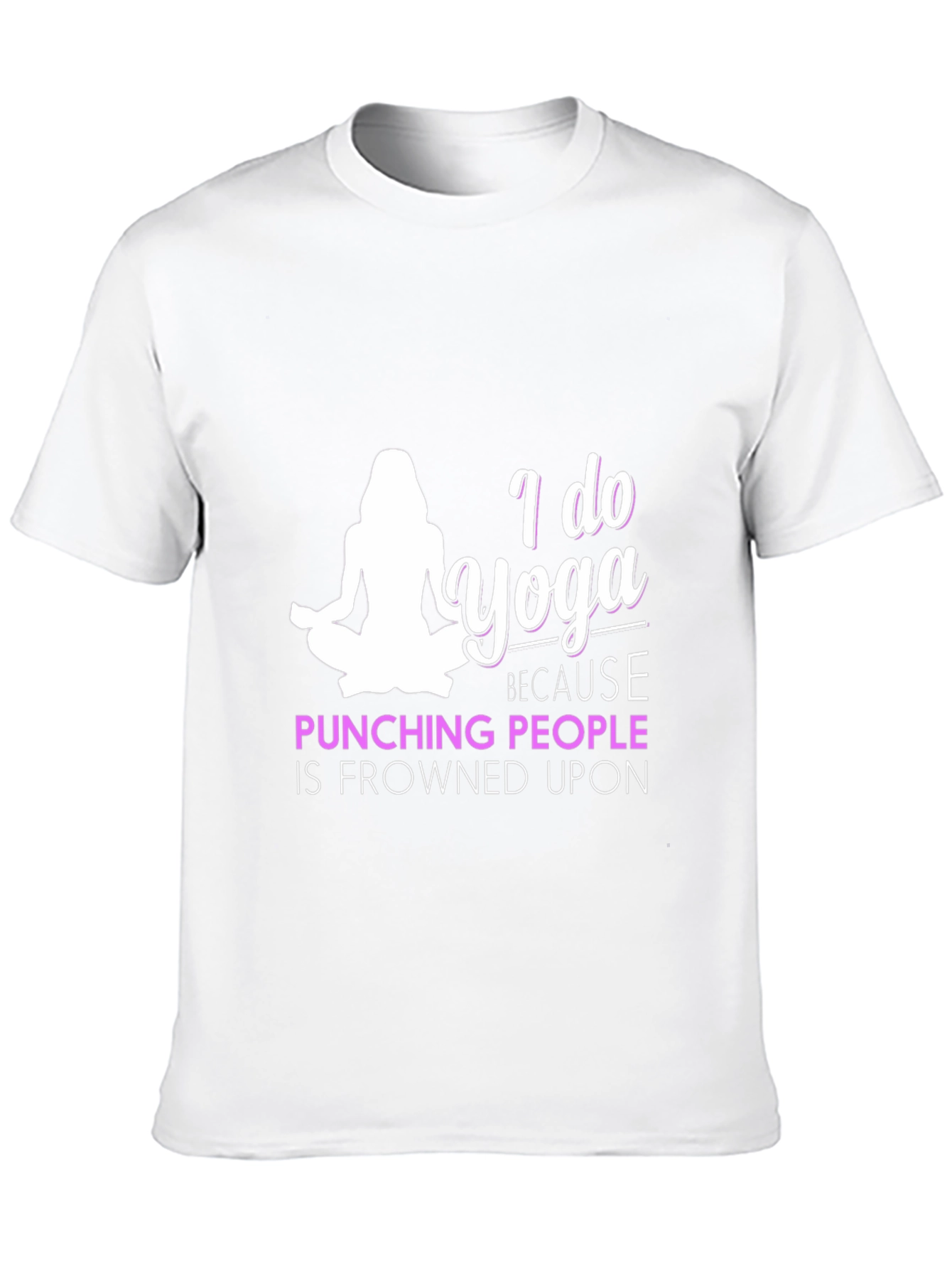 Yoga Motivation Tee - Punching People Frowned Upon