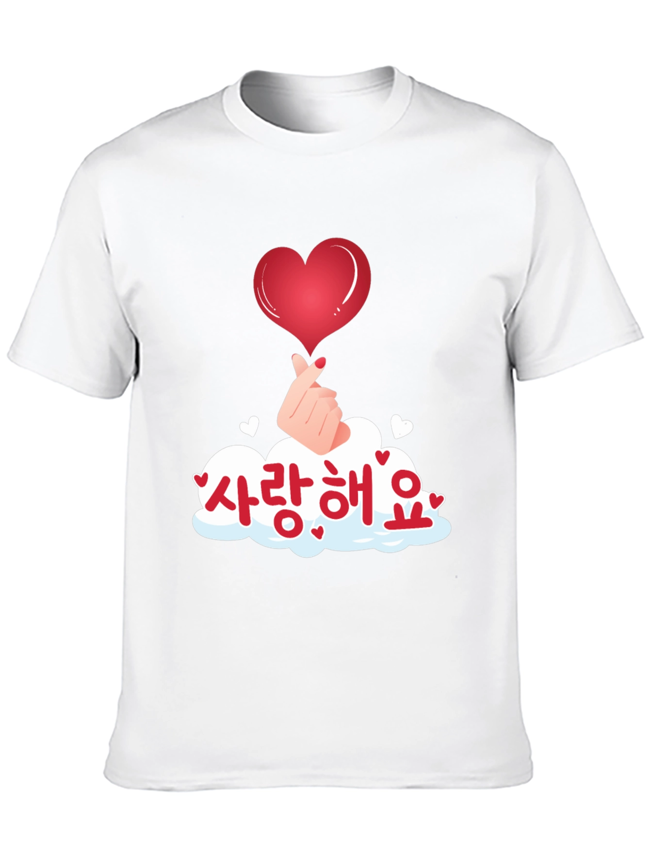Korean Saranghae Heart Gesture T-Shirt