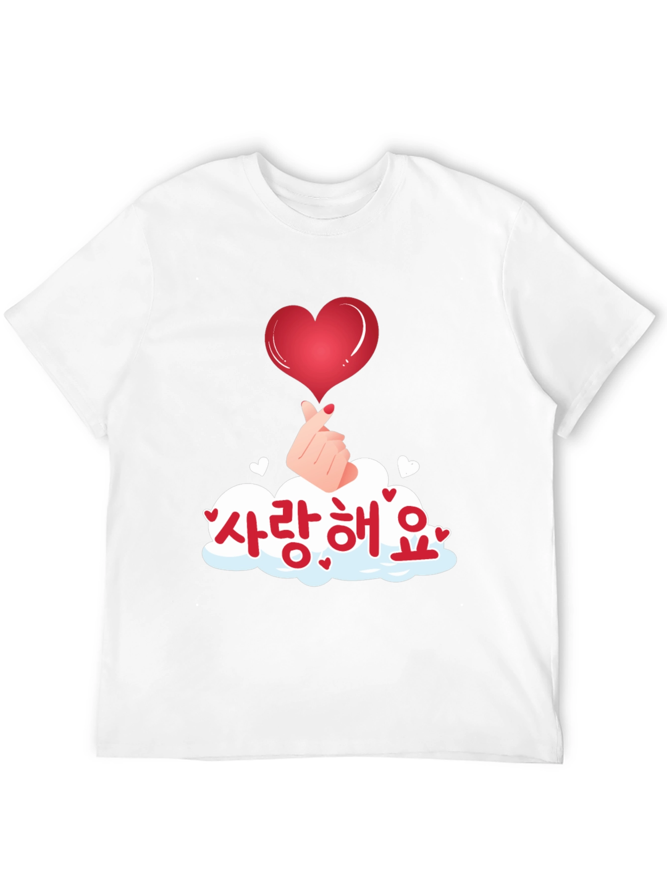 Korean Saranghae Heart Gesture T-Shirt