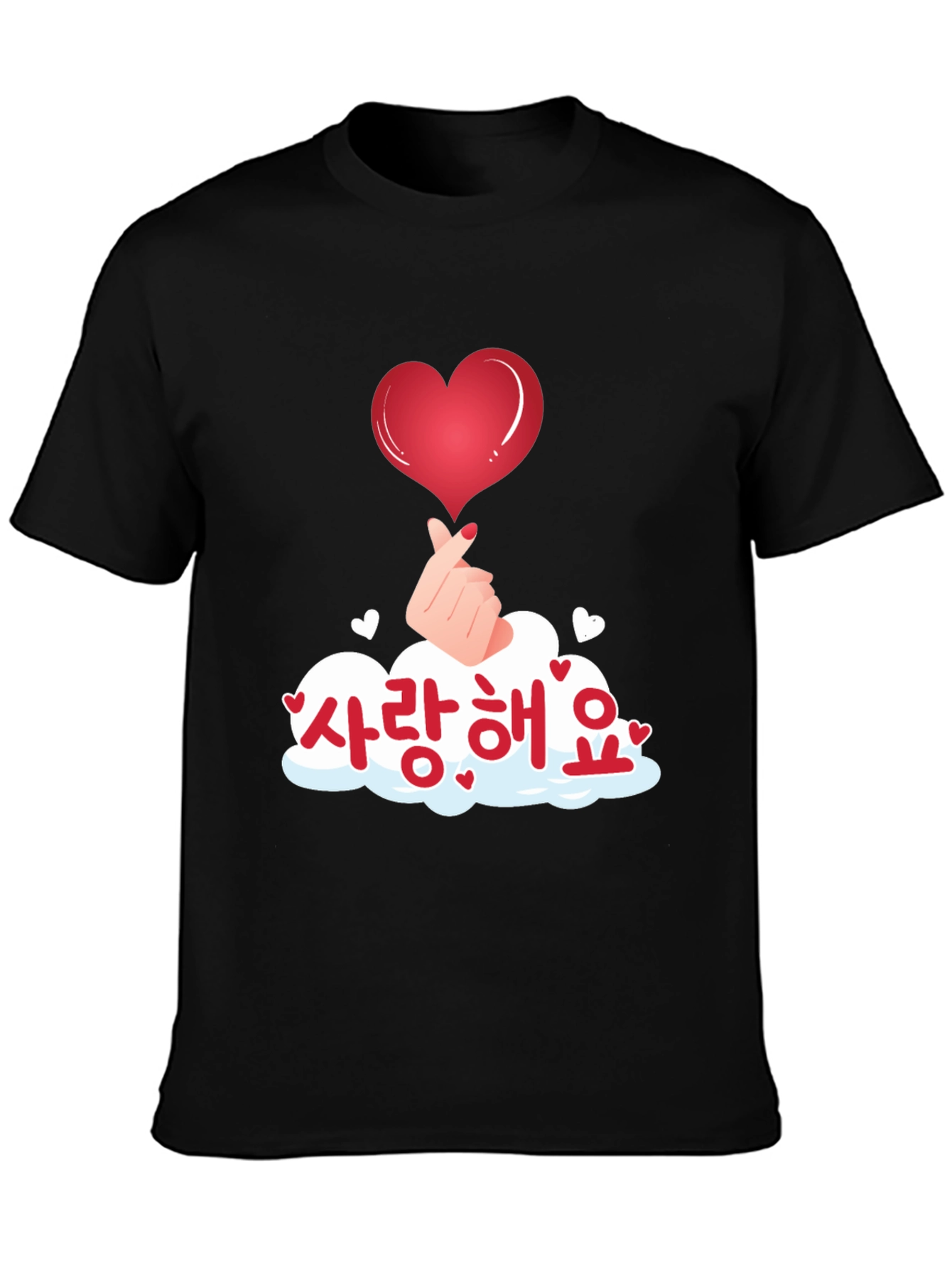 Korean Saranghae Heart Gesture T-Shirt