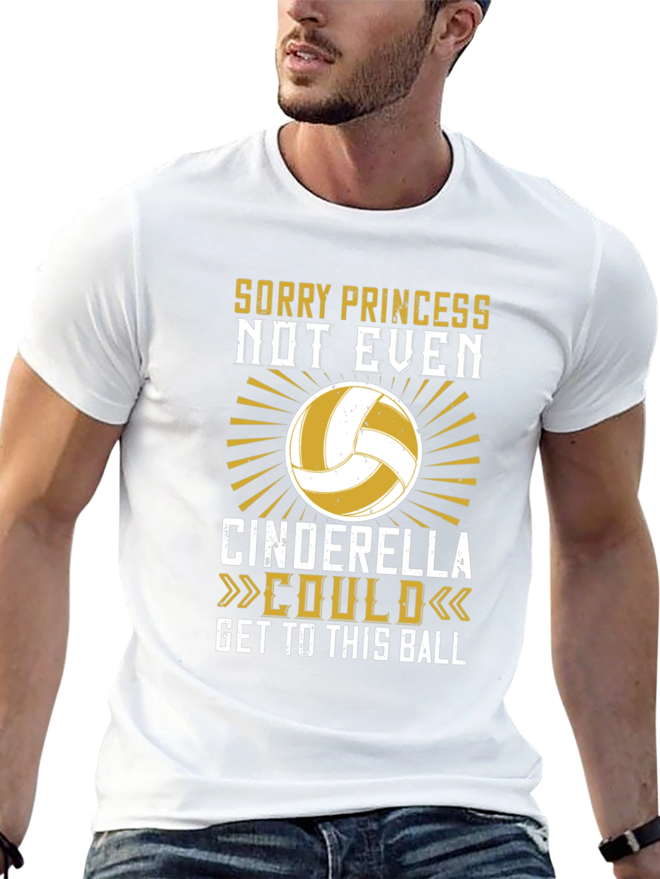 Volleyball T-Shirt - Sorry Princess Cinderella Could