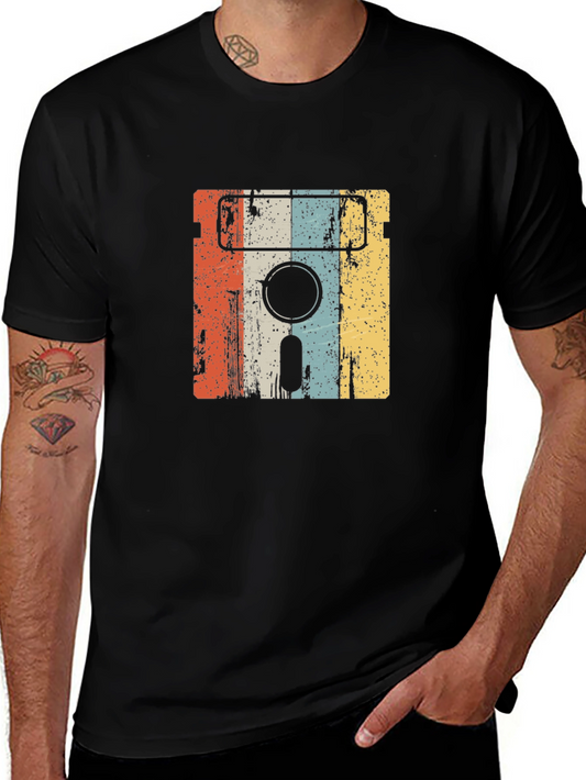 Retro Floppy Disk T-Shirt - Vintage Style
