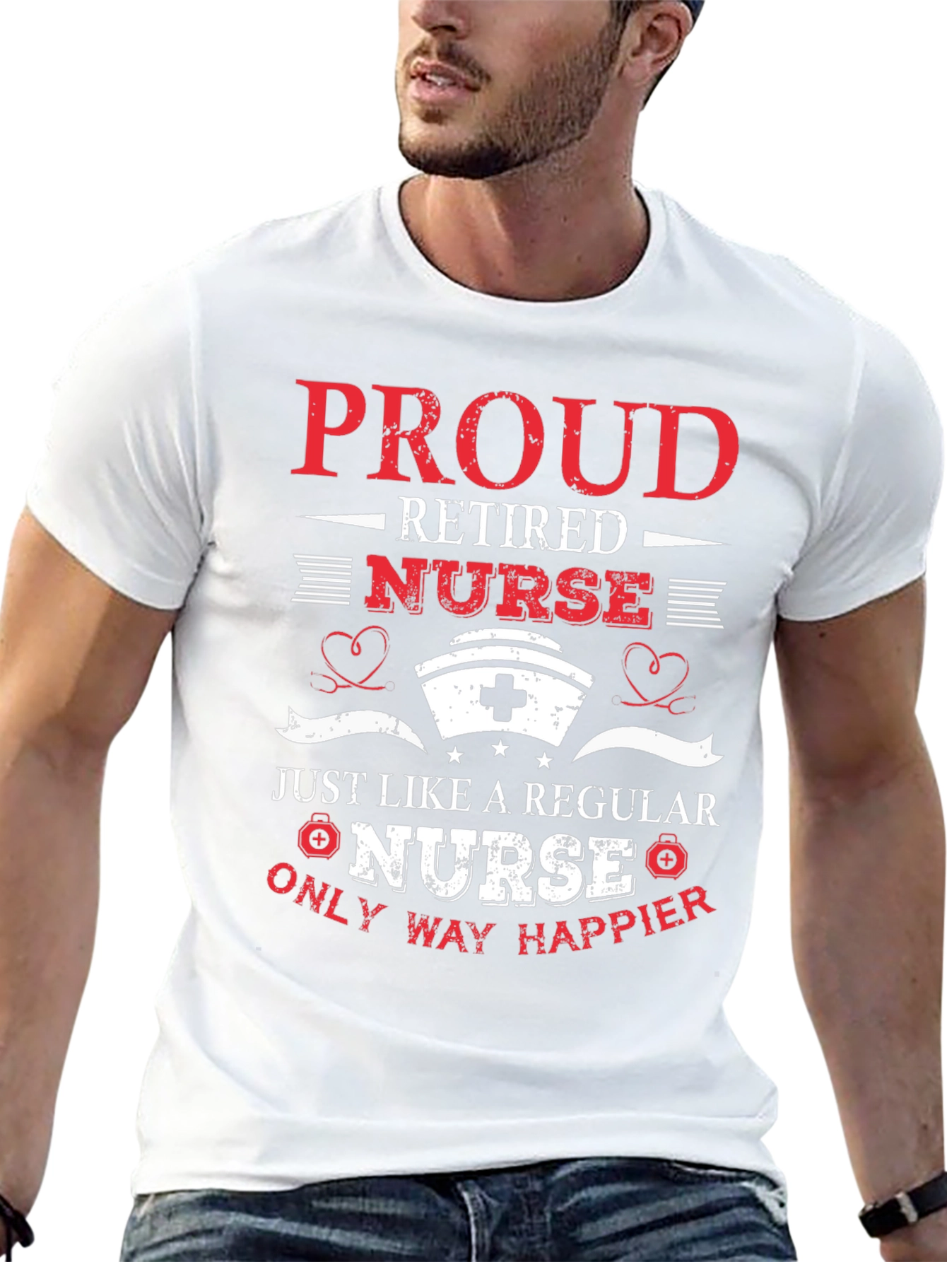 Proud Retired Nurse Graphic T-Shirt