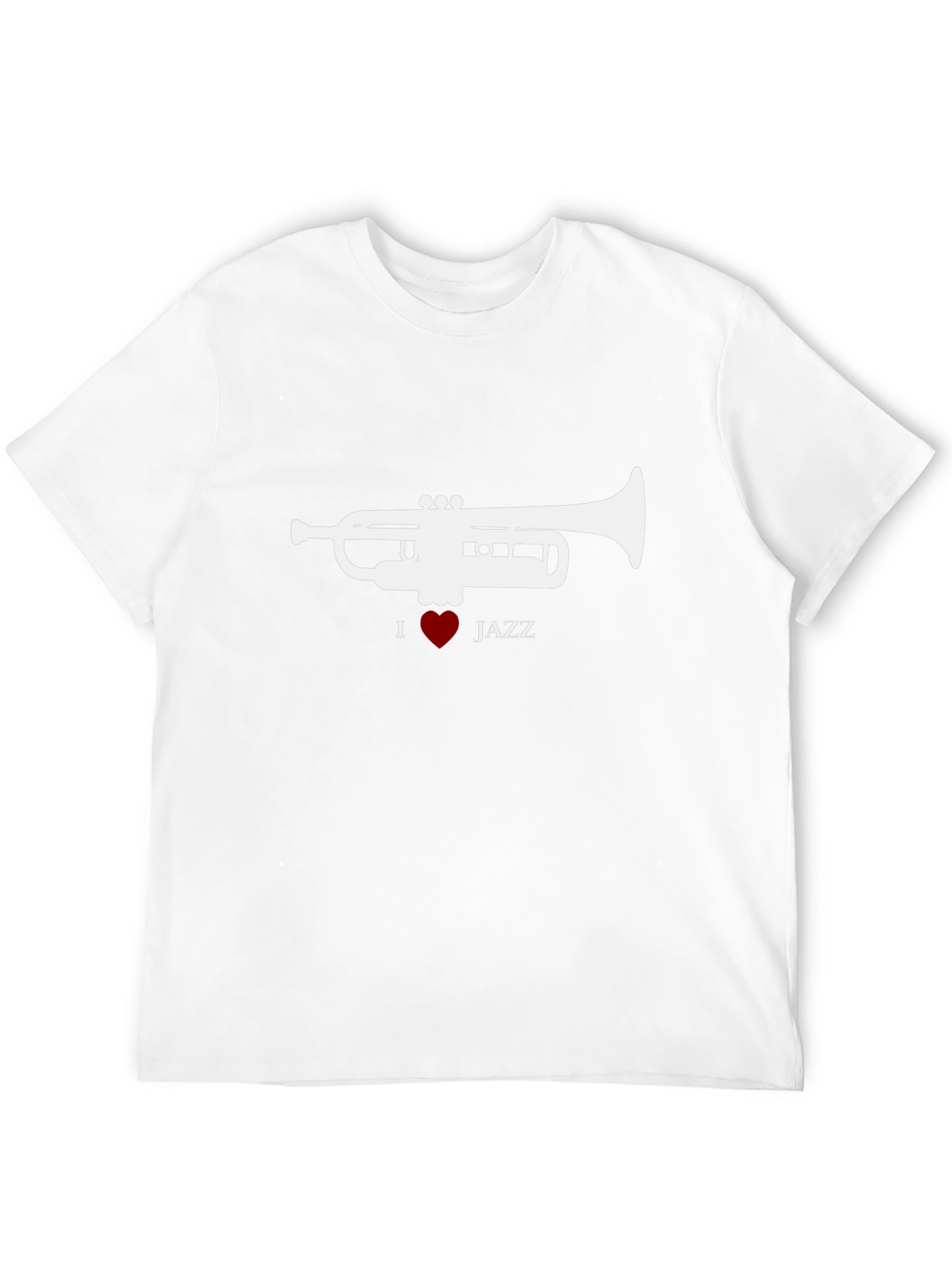 I Heart Jazz Black T-Shirt - Trumpet Graphic Tee