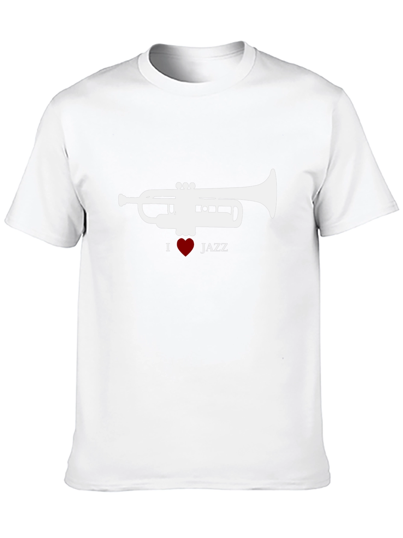 I Heart Jazz Black T-Shirt - Trumpet Graphic Tee