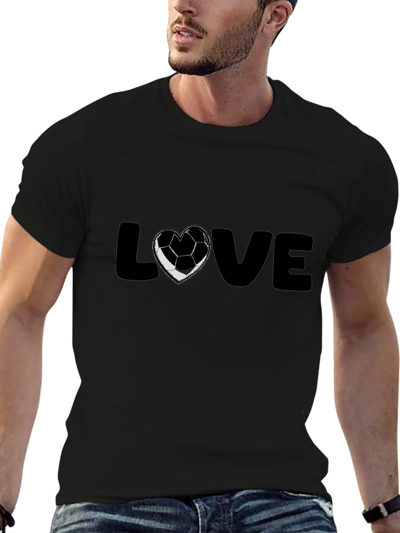 Soccer Love Black T-Shirt