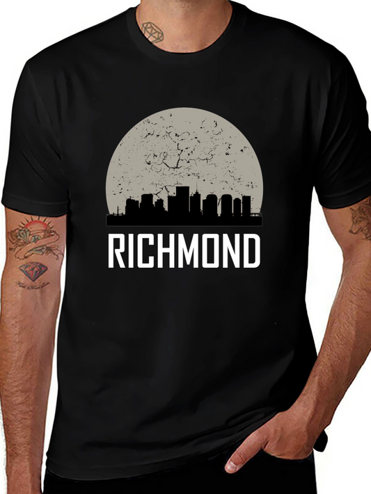 Richmond Skyline Graphic Print Crew Neck T-Shirt