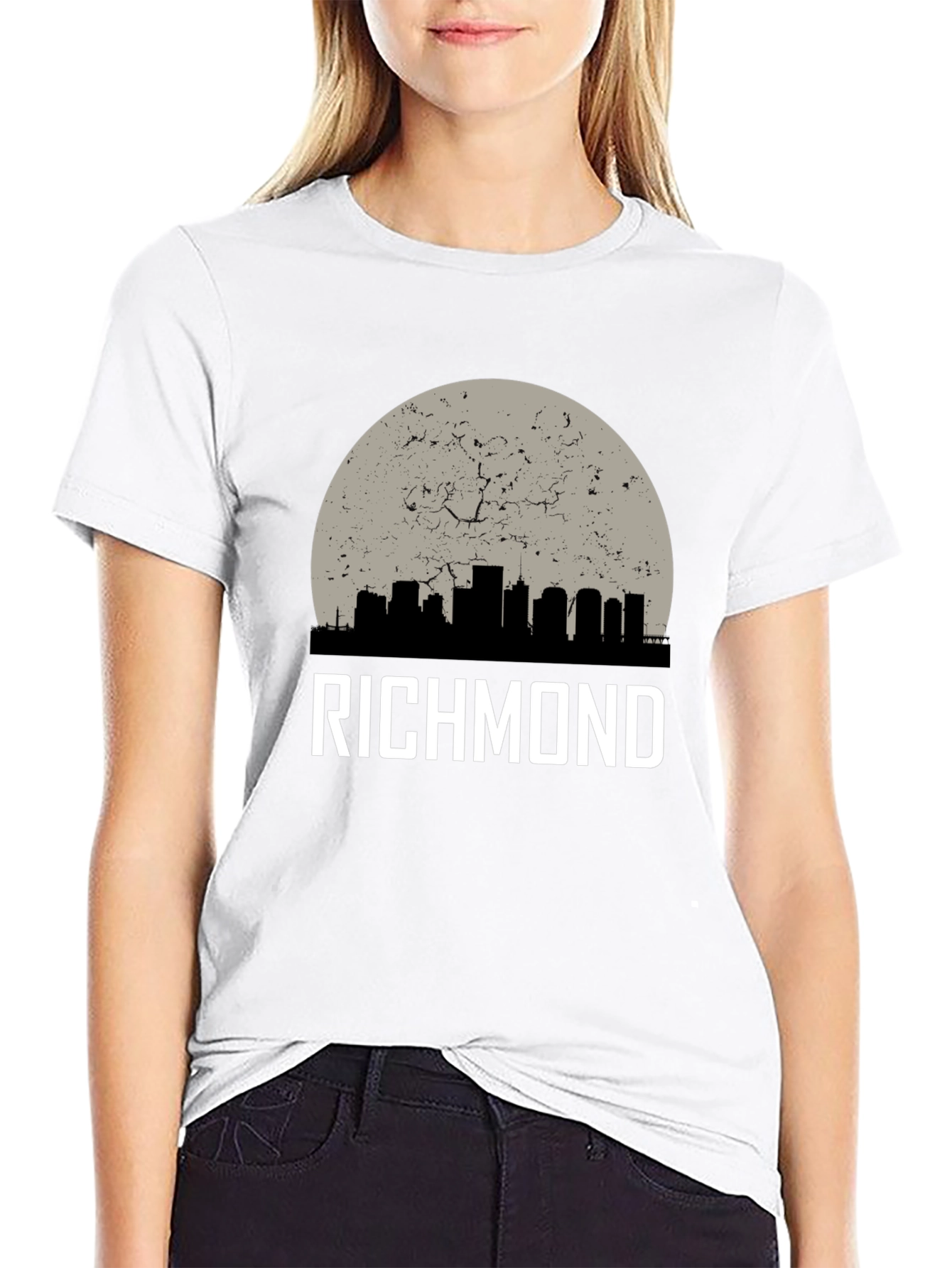 Richmond Skyline Graphic Print Crew Neck T-Shirt