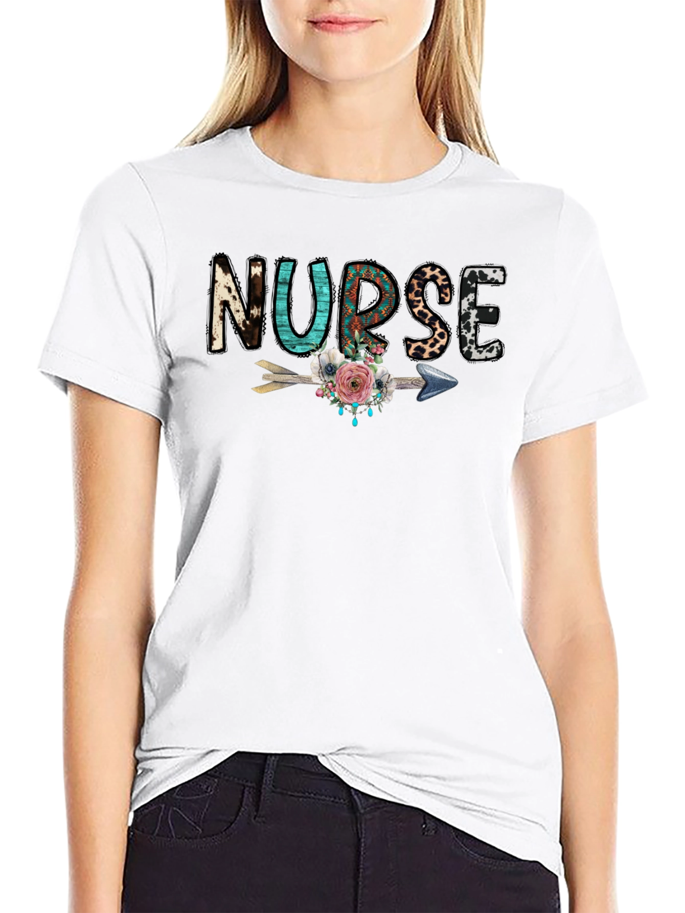 Nurse Graphic Print T-Shirt