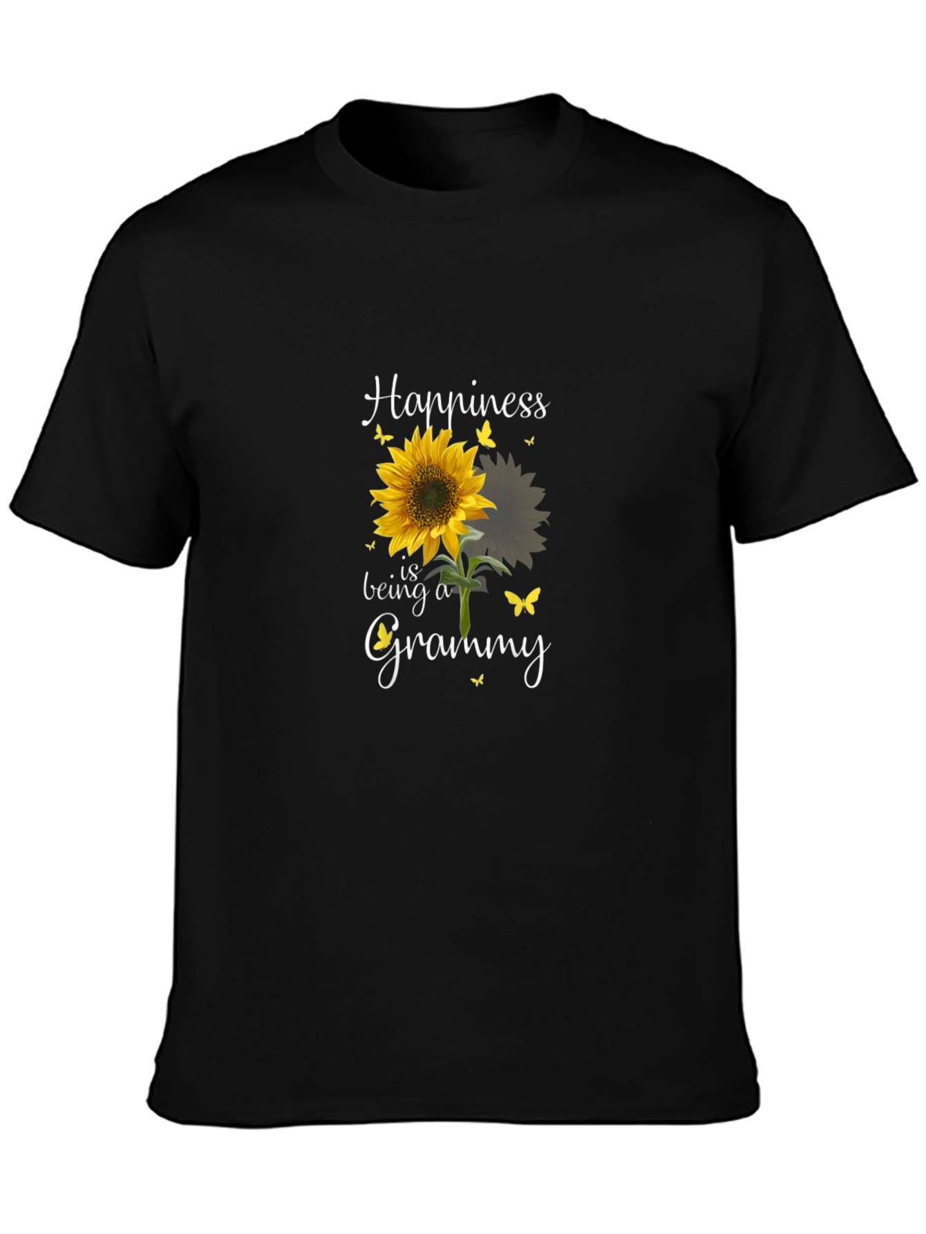 Happiness Is Being A Grammy Sunflower Graphic T-Shirt