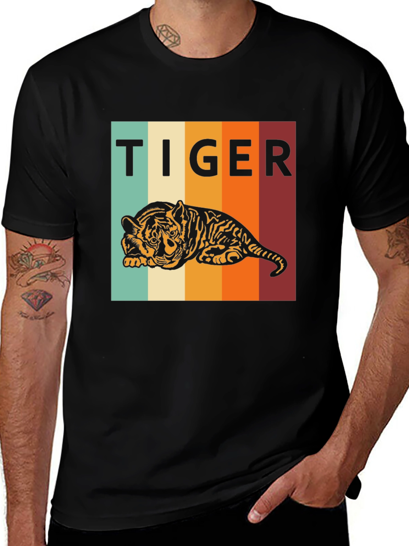 Retro Tiger Graphic Tee - Comfort Fit