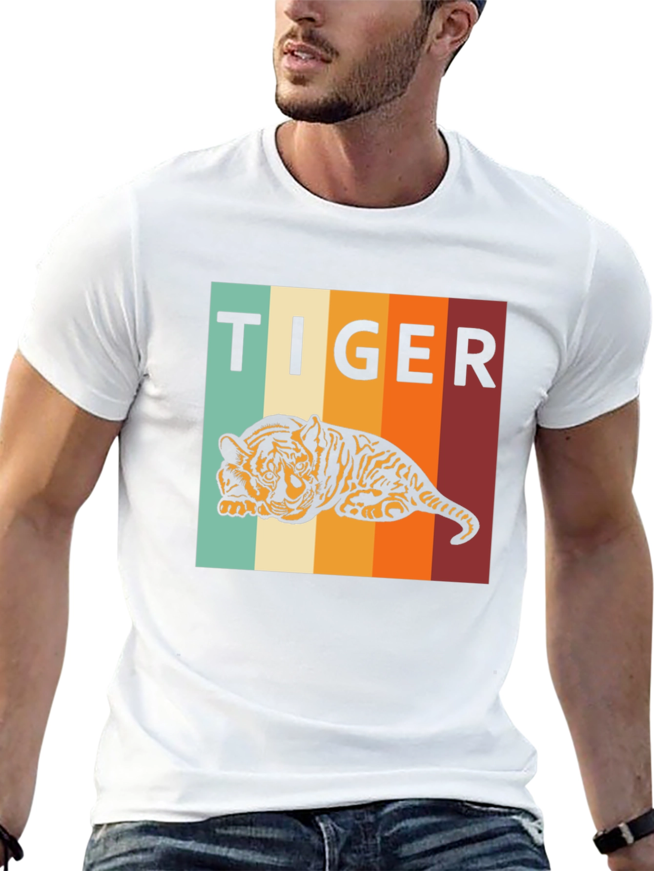 Retro Tiger Graphic Tee - Comfort Fit