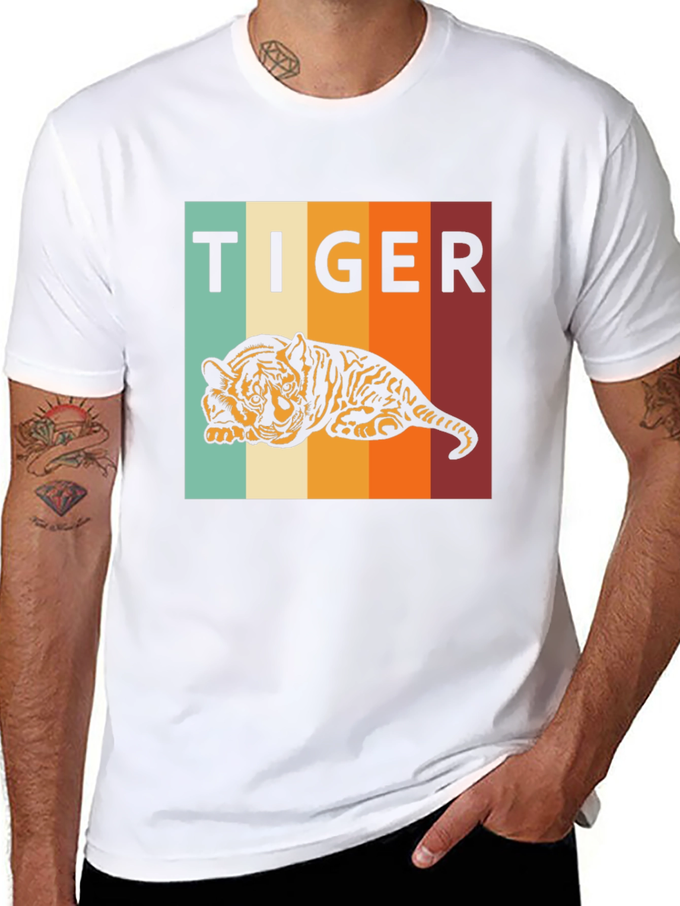 Retro Tiger Graphic Tee - Comfort Fit