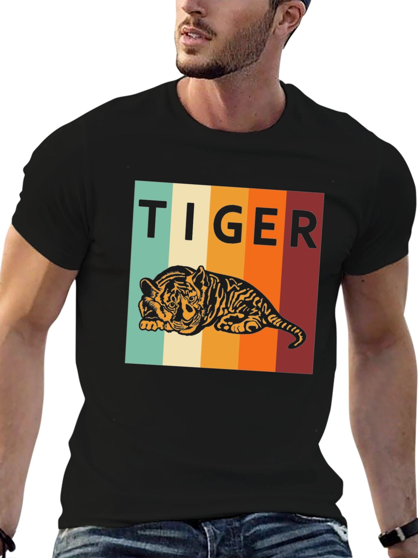 Retro Tiger Graphic Tee - Comfort Fit